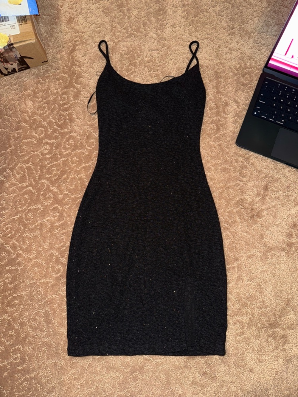 Windsor Black Sparkle Bodycon Mini Dress